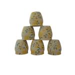 Craftghar Ceramic kulhad Set of 6 Cups Handmade kullad Tea Set | kulhad chai Cups | Hand Painted kulhad Coffee Mug, Yellow