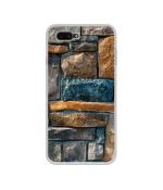 Casotec Decorative Stone Cladding Design Printed Silicon Soft TPU Back Case Cover for Oppo A3s / Realme C1