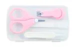 The Little Lookers Pink Baby Scissors and Nail Clipper set Baby Grooming Kit in Plastic Box Packing