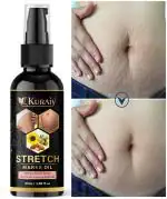 Kuraiy Natural Actives Stretch Marks Removal Cream Oil for Women in During After Pregnancy No Paraben No Sulphate No Added Colors or Fragrance No Mineral Oil Cellulite Remover Massage Slimming Oil Remove Scars 50 ml