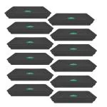 TrustBasket UV Treated Square Bottom Tray(Plate/Saucer) Suitable for 8 inch Square Plastic Pot - Black Color - Set of 12