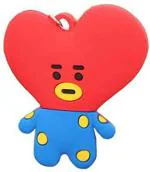 Blue Aura Blue Aura Multicolor Rubber Tata Bt21 Kpop Bts Character Doll Key Ring