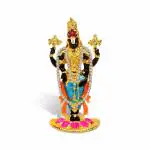 Adhvik Lord Tirupati Balaji/Vyankatesh White Stone Mala God Stand Home Décor Idol