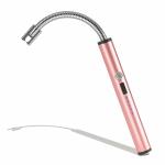 WHITOPLUS Candle Lighters,Usb Rechargeable Electric Lighter Long Flexible & Windproof For Kitchen,Stove (Light Pink)