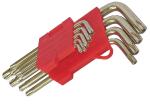 Inditrust Heavy duty Torx/Star Allen Key Set of 9pcs with Hole from multi size T10, T15, T20, T25, T27, T30, T40, T45 & T50