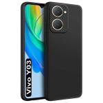 Fashionury Back Cover Case for Vivo Y03 | Matte Soft Silicon Flexible | Camera Bump Protection | All Side Shock Proof Rubberised Back Case Cover for Vivo Y03 (Black)