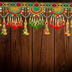 NARYA TRADITIONAL Door Hanger Toran with Colourful Flower for Puja Room Marriage Diwali Deepavali
