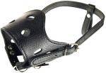 PetCeptual Adjustable Leather Dog Muzzle Comfort Secure Anti-Barking Allows Drinking and Eating (Extra Small)