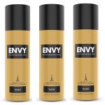 Envy Rush Rich French Fragrance Long Lasting Perfume Deodorant Spray (120ml) Pack of 3