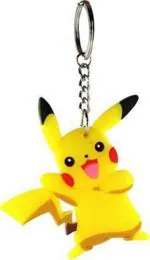 Blue Aura Tagnation Yellow Rubber Doublesided Rubber Pokemon Pikachu Key Chain