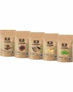 VEDICINE Pure And Natural Amla Reetha Shikakai Brahmi Fenugreek Powder for Hair Mask (50gmx5)