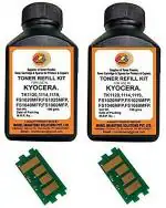 MOREL TK1114 TONER POWDER BOTTLE WITH TONER CHIP FOR KYOCERA ECOSYS FS-1020MFP, 1025MFP, FS-1040, FS-1060DN, FS-1120MFP, FS-1125MFP PRINTER PACK OF 2 Black Ink Cartridge