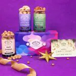 Healthy Treat Indulgence New Year and Christmas Gift Box Hamper Premium Roasted Dry Fruit and Gur Chana | New Year Gifts for Family and Friends | Premium Festival Gift Box | All Occasion Gift Box Hamper | Wholesome Corporate Gift Box Hamper