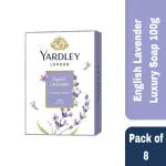 Yardley London English Lavender Luxury Soap, 100g - Pack of 8