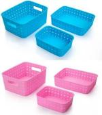 Frekich - Multicolor Plastic Fruit and Vegetable Basket(Pack of 6)