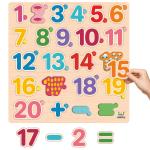 Webby 3D Wooden Numbers Montessori Educational Pre-School Puzzle Board Toy for Boys and Girls
