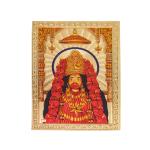 Hawai Maa Tara Adhesive Small Pocket Size Gold Plated Photo for Worship Use 3.5x2.5 inch SFDI353_PKT