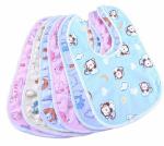 Ssanvi Cartoon Printed Multicolor Soft Cotton Waterproof & Quick Dry Baby Bibs 6 pcs (0 to 2 Y)