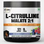 AS-IT-IS ATOM L Citrulline Malate 2:1-250gms | 121 servings | 0 Sugar | Improves Tolerance to High-Intensity Exercise | Builds Stamina | Bluerazz Flavour
