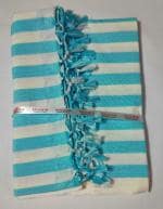 SHISHIR Exclusive Pure Cotton/Summer/Single/Thin Layer/Soft Top Sheet/Odne Wali Single Layer Chadar (Single- Blue White Pack of 1) Size - 50X90 inches