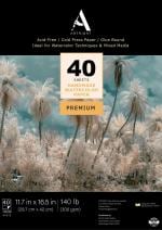 ArtRight Professional Painting Combo of Watercolor Paper A3 (40 Sheets) & 2 Feet Wooden Easel Combo; (2 Feet Canvas Display Stand + 300 GSM Handmade Watercolour Paper A3)