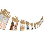 Toyxe Brown Paper St Birthday Bunting Garland Baby Photo Banner