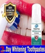 AJ Creation Chamkalo Teeth Whitening Foam Toothpaste Makes You Reveal Perfect & White Teeth, Natural Whitening Foam Toothpaste Mousse with Fluoride Deeply Clean Gums Remove Stains-60ml
