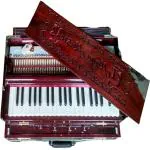 MAYAMUSICALS Professional Quality Box Harmonium with 2 set of Reeds 3.5 Octave Hand Pumped Harmonium (Seven Fold Bellow, Bass Reed, Male Reed)