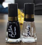 Bella Metallic Nail Polish Black and Topcoat