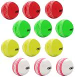 PB08 Winning Everyday Cricket Wind Ball Pack of 12, Cricket Ball 110g Club County (Multicolor)