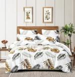 AURAVE Floral 200 TC King Size Fitted Bedsheet with 2 Pillow Covers