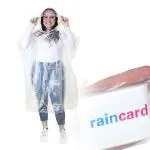 Kayru Pocket Size Disposable Raincoat for Men and Women for Travel Use | Easy to Carry Rain Card | Pocket Emergency Waterproof Rain Poncho | Rain Card Multicolour (PACK OF 2)