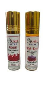 KAH ATTAR Rose and Ruh Kesar Attar 6 ml Each