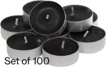 Shraddha Creation T-light Candles,Black,Set of 100