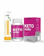 Vokin Biotech Keto Guru Tablets for weight loss 60 Tablets (Pink) With Vitamin C (20 Tablets)