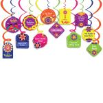 Festiko Set of 24 Pcs It's Our First Rakhi Swirls With Cutouts, Hanging Decoration Supplies, Raksha Bandhan Decoration Combo