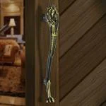 Plantex Brass Antique Lion Shape Pull Push Main Door Handle, 12 inch