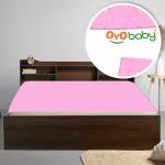 OYO Baby Waterproof baby Dry Sheet Bed Protector Double Bed Size (260cm x 200cm, Pink)