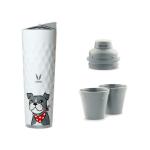 VAYA DRYNK Pal 3 in 1 Vacuum Insulated Stainless Steel Water Bottle with Gulper, Sipper Lids and 2 Cups 600 ml