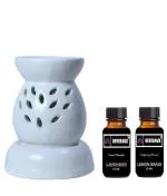 DEVERAUX Diffuser White with Lemongrass and Lavender Diffuser Oil 15 ml each