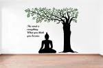 Rawpockets Lord Buddha under Tree and Quote on Mind