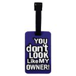 Lakeer Luggage Identification Tags for Bags/Backpacks and Suitcase with Funny Quote Messages (Dark Blue)