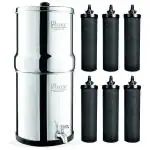 RAMA Gravity Water Filter, 32 Litre Storage with 6 Nos Of Carbon Candles and Stainless Steel Tap