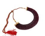 JAYA VISION ENTERPRISES Maroon Crystal beaded Beautiful Choker