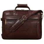 Hard Craft Vegan Leather 16.5 inch Large Size Messenger Bag for men | Laptop Bag |Office Bag || Laptop Sleeve (Brown)