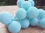 My Party Suppliers Multicolor 20 LED Light Blue Cotton Ball Fairy Lights for Party Decoration