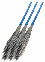 CHAND SURAJ Superb (Pack of 3) Grass Broom with Long Plastic Handle (400g each)