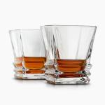 Okechuku (Pack Of 2) Rotating Whiskey Glasses Big Size Spinning/ Swirling Drinking Bourbon Glasses Glass Set Whisky Glass (300 ml, Glass, Clear)