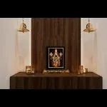 Abhi Online Shop HOME Decoration Diwali Venkateswara Swamy Tirupati Balaji, Hrudhya Lakshmi Devi god Wood Photo Frame (12x10)