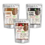 Brew Lab Sabut Garam Masala Packet Combo Pack Of Cumin, Star Anise and Black Pepper (3 x 100 g)